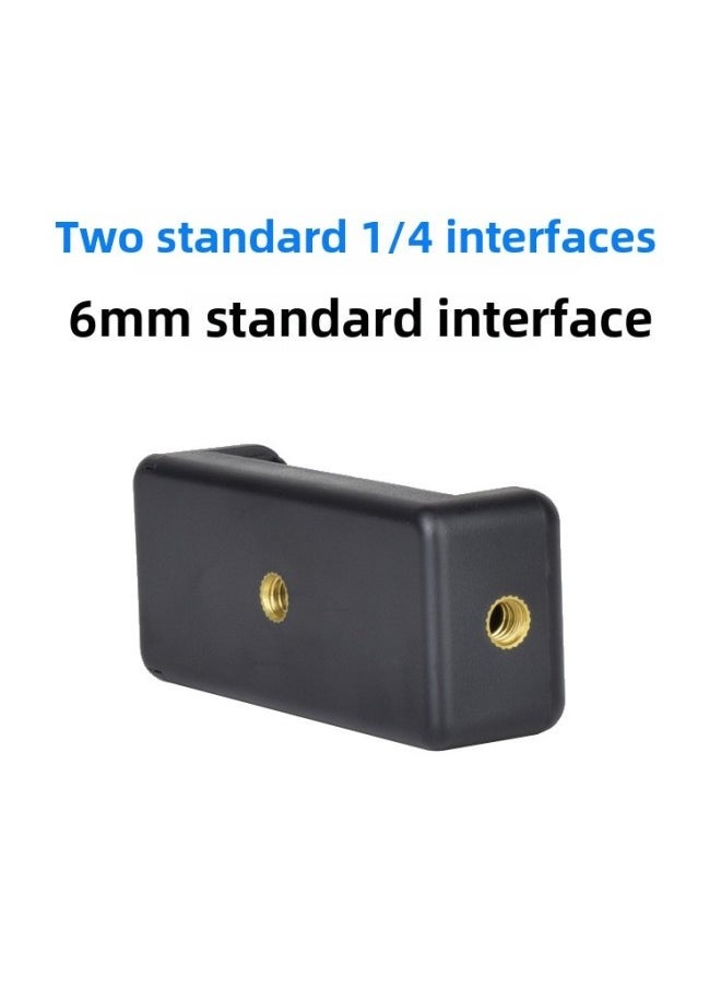 Mobile Phone Clip Flat Clip Horizontal And Vertical Adjustable Rotating Mobile Phone Clip Hot Shoe Clip 1/4 Screw Universal Video Live-Color:4 Hole I-clip - Image 3