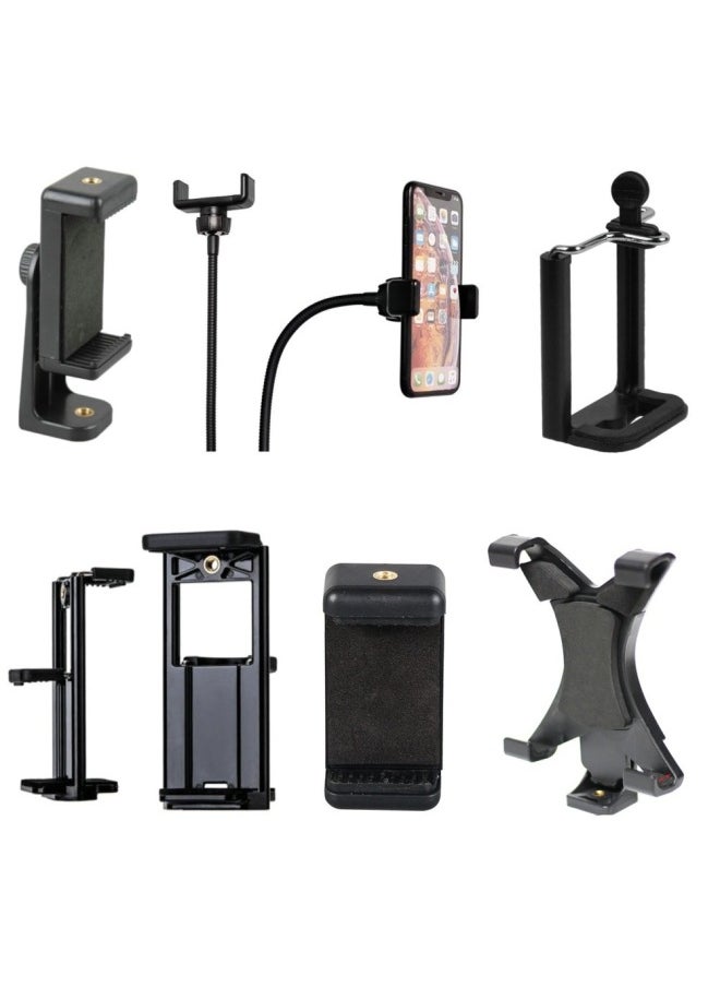 Mobile Phone Clip Flat Clip Horizontal And Vertical Adjustable Rotating Mobile Phone Clip Hot Shoe Clip 1/4 Screw Universal Video Live-Color:4 Hole I-clip - Image 2