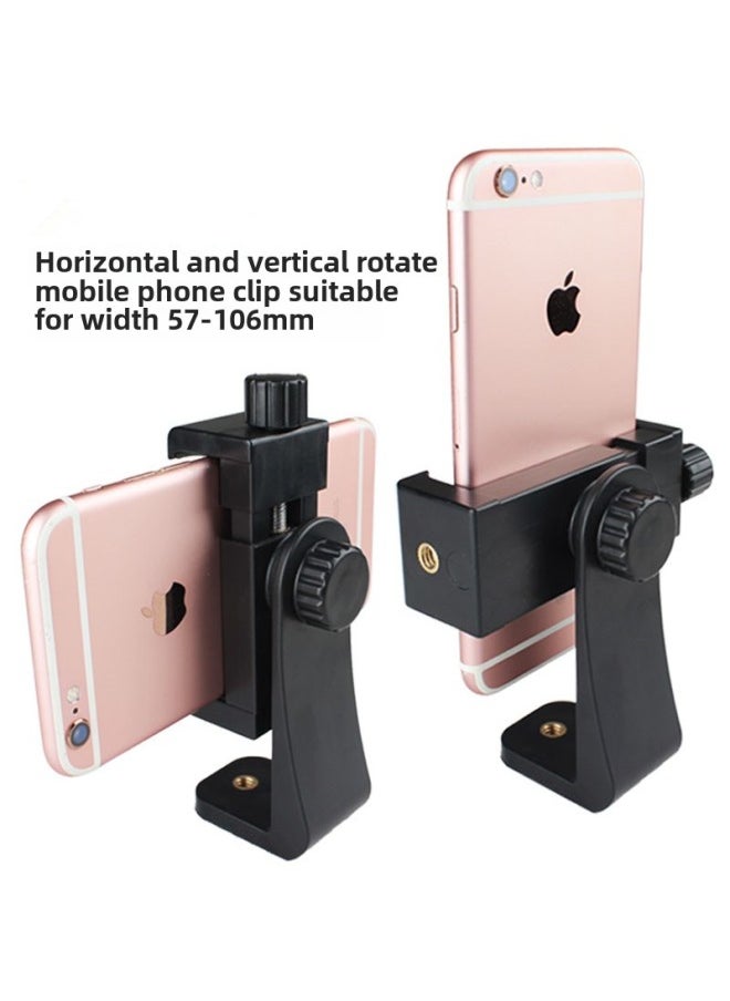 Mobile Phone Clip Flat Clip Horizontal And Vertical Adjustable Rotating Mobile Phone Clip Hot Shoe Clip 1/4 Screw Universal Video Live-Color:4 Hole I-clip - Image 4