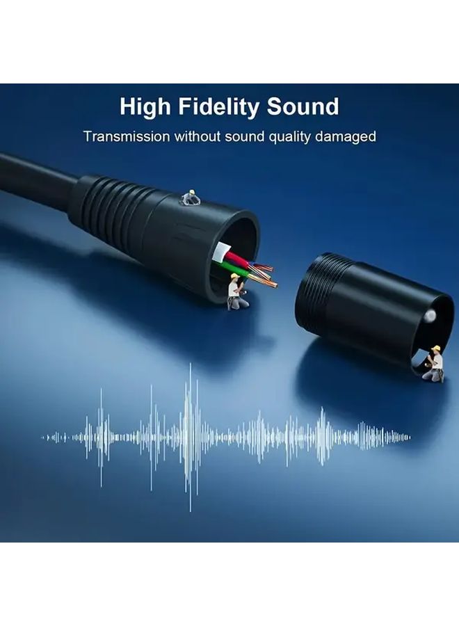 كابل صوتي XLR ذكر إلى أنثى بزاوية 90 درجة، 196 بوصة، كابل ميكروفون متوازن - Image 5