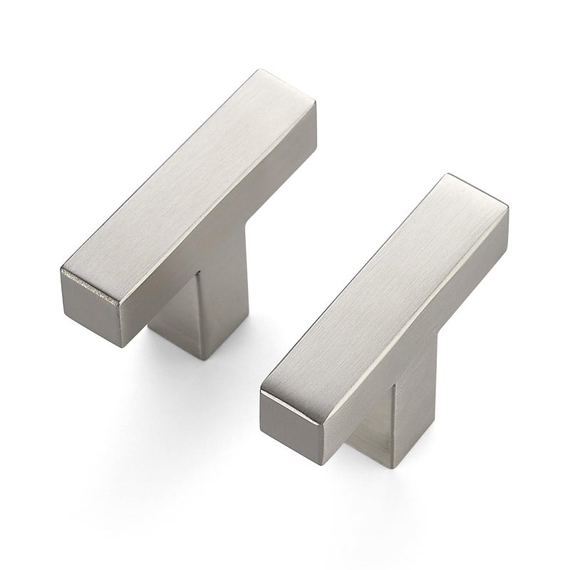 JOY DECOR 30 Pack Cabinet Knobs 2 Inch Brushed Nickel Kitchen Cabinet Handles Square Drawer Pulls Stainless Steel Single Hole Drawer Knobs for Dresser Drawers - Image 2