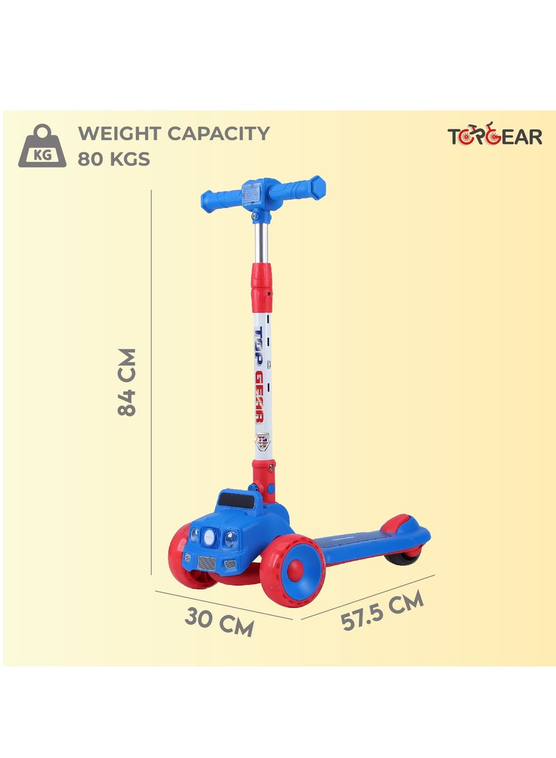 Top Gear Kids Scooter TG 865 – 3-Wheel Foldable Kick Scooter with PU Lighting Wheels, for Ages 3-12 - Red - Image 5