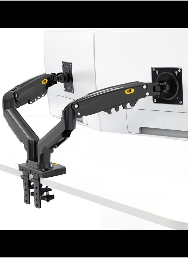 NB - NB North Bayou Dual Monitor Desk Mount Stand Full Motion Swivel Computer Monitor Arm for Two Screens 17-27 Inch with 4.4~19.8lbs Load Capacity for Each Display F160 - Image 1