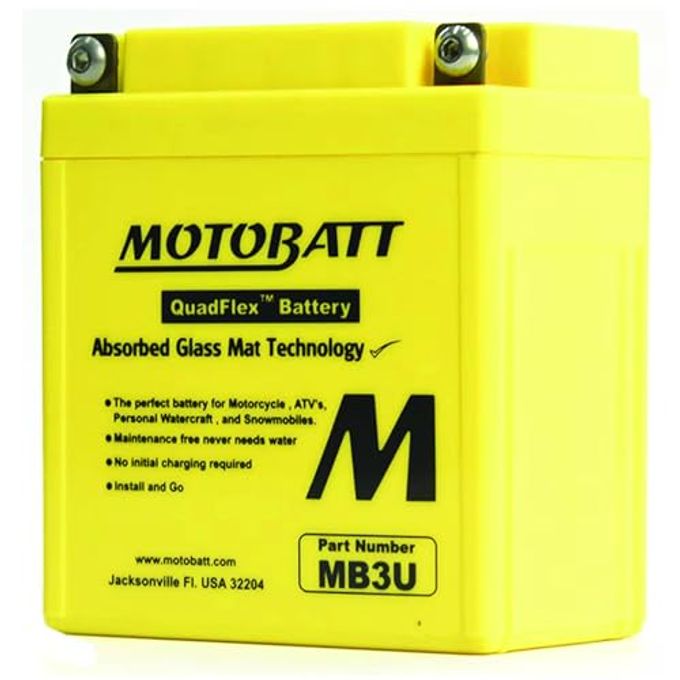 Motobatt Db Electrical Mb3U New Battery For Motobatt 3.8Ah, Xl600R 600Cc 1983-1987, Xl500R 1982, Xl350R 1984-1985, Xl250R 1982-1987, Yam50 1985-2000, Xt250 1984 Yb3La Yb3Lb - Image 1