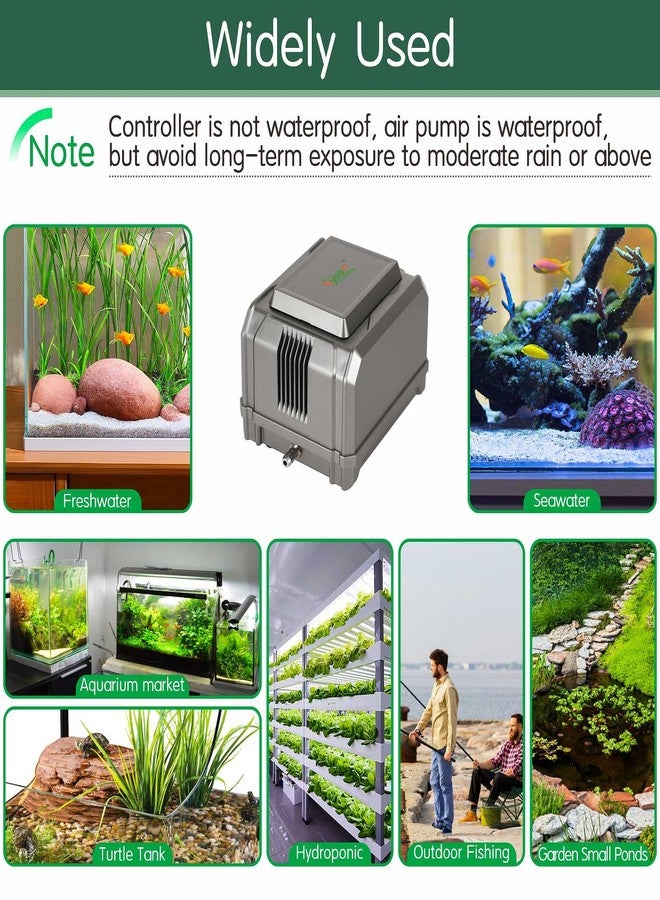 hygger Aquarium Air Pump 10W/15W 0.025Mpa/0.03Mpa Powerful Adjustable Fish Tank Air Pump 4 Outlets Oxygen Aerator for Medium Large Fish Tank, Small Pond, Hydroponics, Commercial Use - Image 5