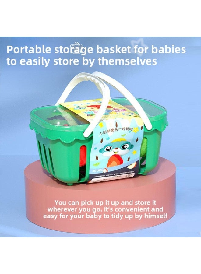 Children's Play House Toys Simulation Kitchen Vegetables And Fruits Cutting Music Peeling And Cutting Food Toys-Color:32-piece Set For Peeling Fruits And Vegetables - Image 4