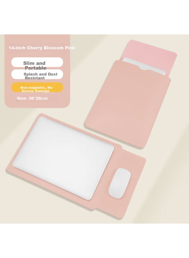 BUBM Biyoumei 14-inch Laptop Sleeve Compatible With Slim Apple Xiaomi Huawei Leather Magnetic-free Protective Case - Image 1