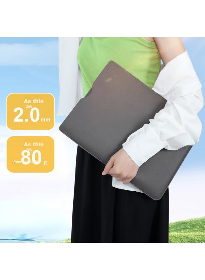 BUBM Biyoumei 14-inch Laptop Sleeve Compatible With Slim Apple Xiaomi Huawei Leather Magnetic-free Protective Case - Image 3