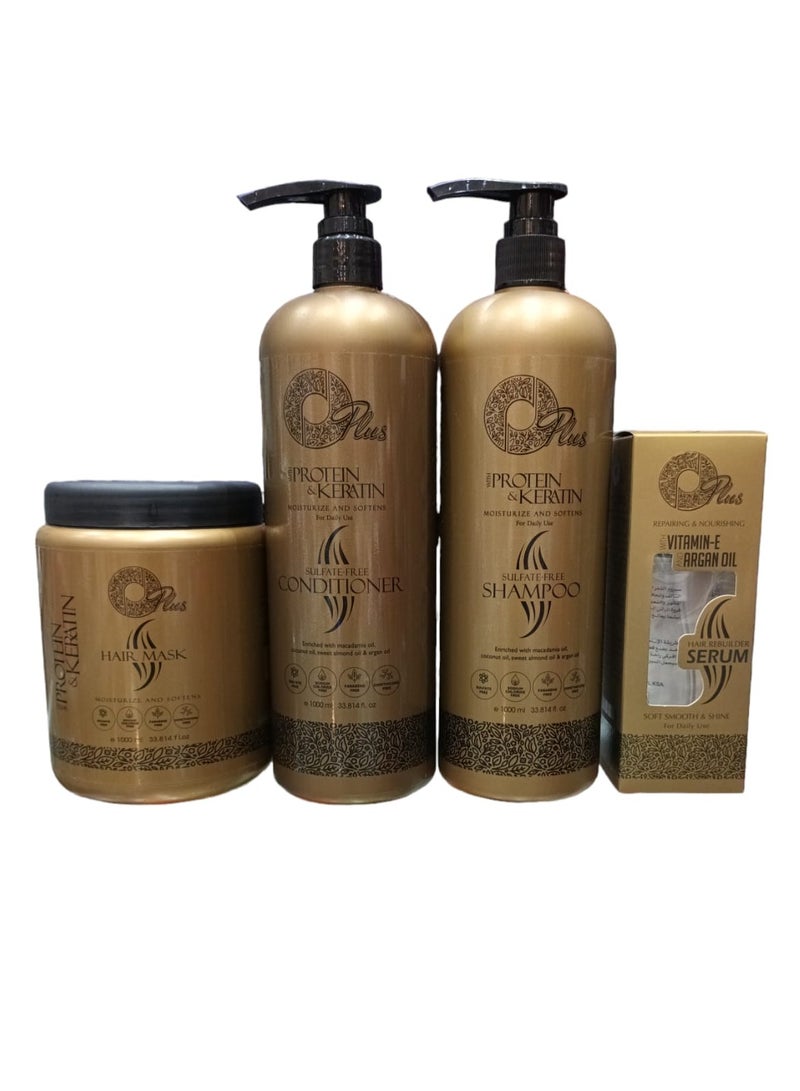 Oplus Shampoo 1000 ml  Conditioner 1000 ml  Mask 1000 ml  and Serum 110 ml Strengthens and Repairs Dry  Damaged and Brittle Hair Sodium Chloride Free Paraben Free