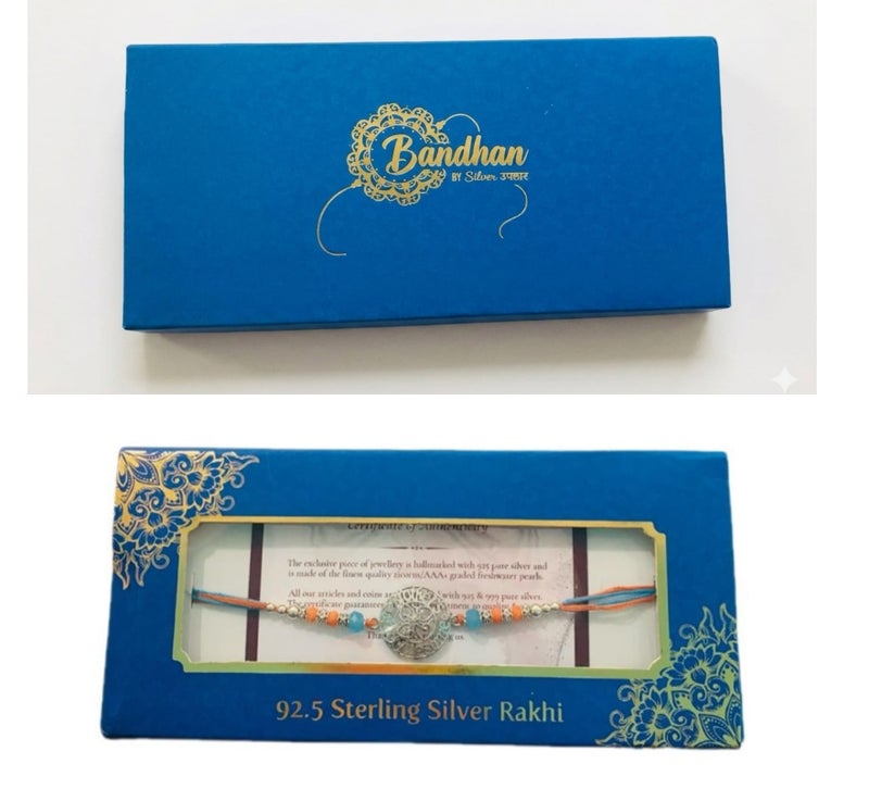 BANDHAN 925 SILVER RAKHI KHUSHBOO JEWELES - Image 3