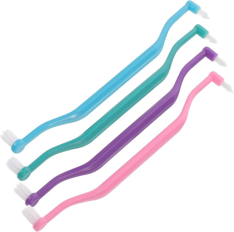 5 Pack 20pcs Ergonomic Interdental Brush Double Headed Compact Travel Toothbrush - Image 3