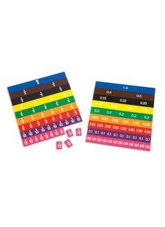Learning Advantage Fraction/Decimal Tiles Set Of 51 Doublesided Rainbow Tiles Visual Handson Math Resource Teach Fractions Decimals And Equivalents 7673  - Image 2