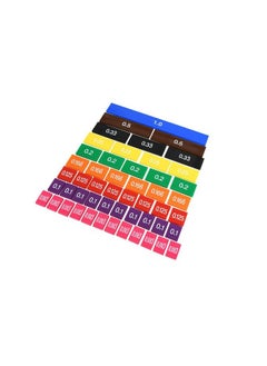Learning Advantage Fraction/Decimal Tiles Set Of 51 Doublesided Rainbow Tiles Visual Handson Math Resource Teach Fractions Decimals And Equivalents 7673  - Image 4