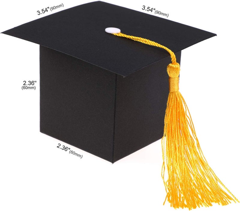 Konsait زينة تخرج كونسايت 30 قطعة صندوق حلوى صندوق قبعة التخرج لعيد التخرج - Image 2