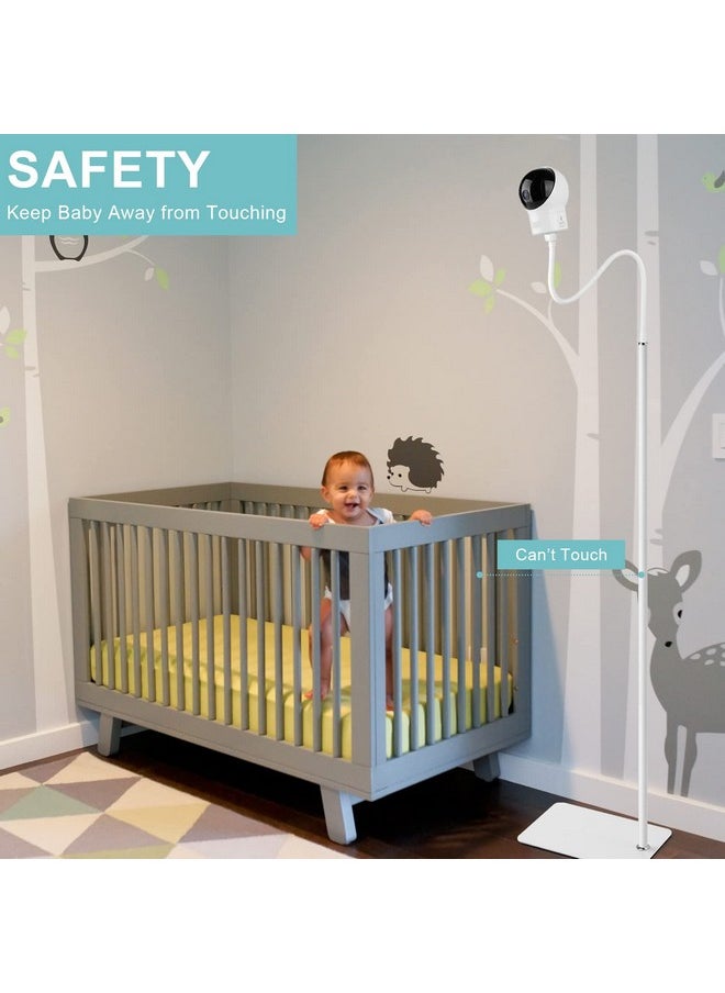 iTODOS 68.8" Adjustable Height Baby Monitor Floor Stand Holder for Infant Optics DXR-8 Pro,Eufy Spaceview/Spaceview Pro/Spaceview S,Nanit Pro,Motorola,Owlet Baby Monitor and Cameras with 1/4 Screw Mount  - Image 4