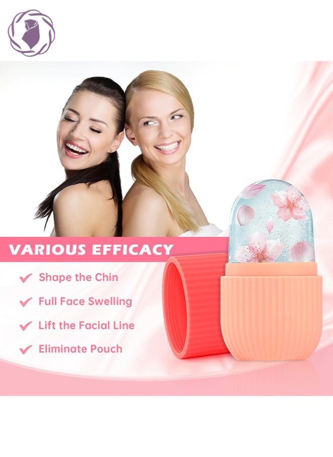 KHAJUL Ice Roller For Face, Beauty Facial Massage Ainkcne Puffiness Relief Pink  - Image 4