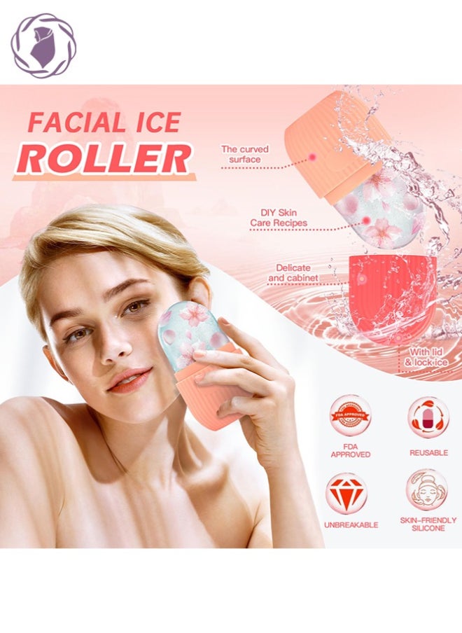 KHAJUL Ice Roller For Face, Beauty Facial Massage Ainkcne Puffiness Relief Pink  - Image 3