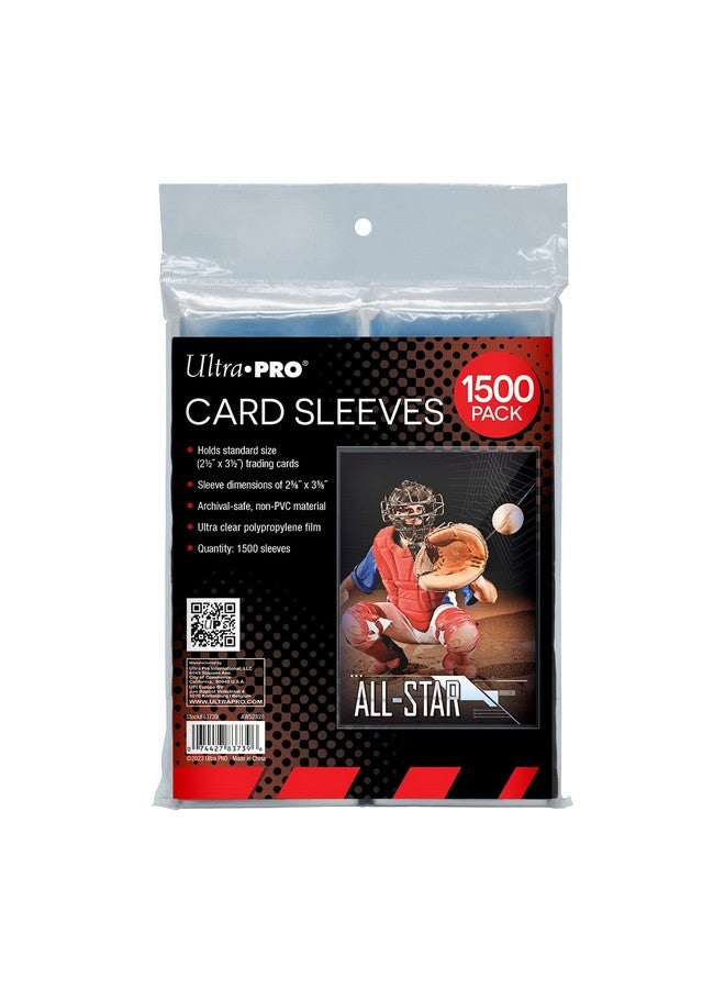 Ultra Pro Ultra PRO - Penny Sleeves® Clear Card Sleeves for Standard Size Trading Cards Measuring 2.5" x 3.5" - Perfect for Pokemon Cards, Trading Cards, Sport Cards, and More - 500 x 3 Pack, 1500 Total 