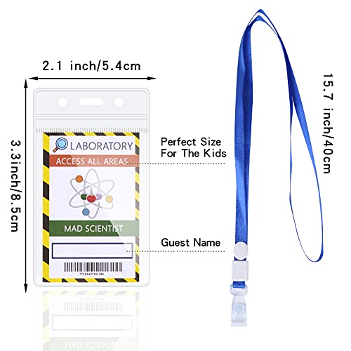 DLUGOPIS 10 Pieces Science Name Badge Science Decorations Party Lanyards Scientist Theme for School Party - Image 3