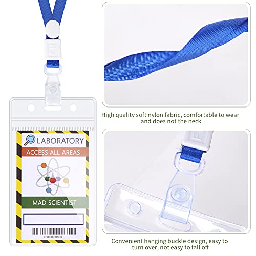 DLUGOPIS 10 Pieces Science Name Badge Science Decorations Party Lanyards Scientist Theme for School Party - Image 4