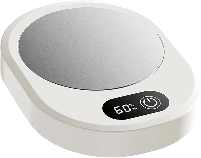 Smart Heated Coffee Mug White With Removable USB Powered Cup Warmer For Home Office Dorm - Image 1