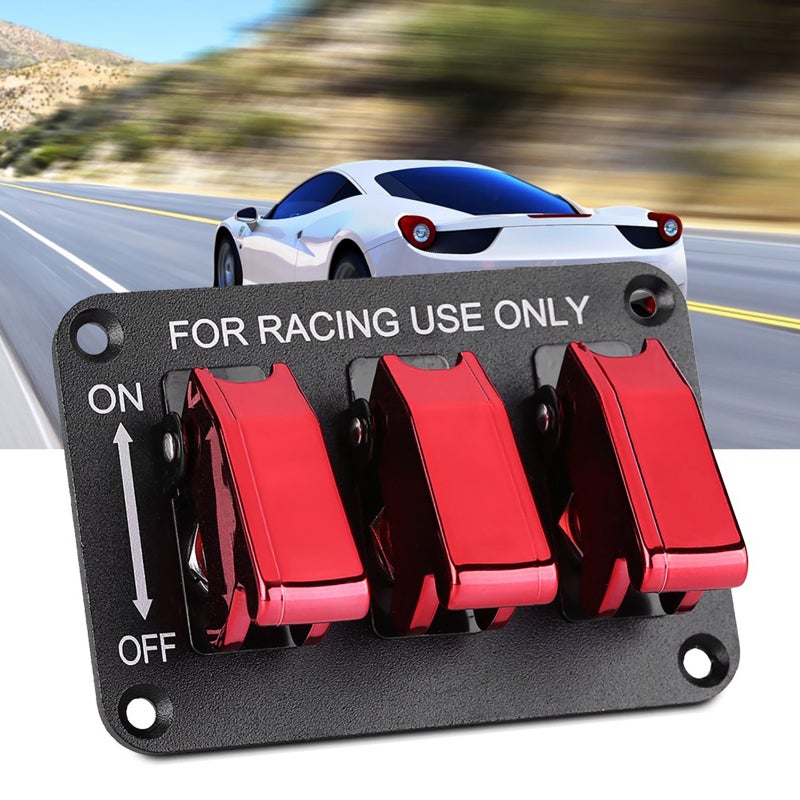 12V Toggle Switch Panel: Pre-Drilled Mounting Panel - Instant Full Car Power Cutoff Racing Car Switch Panel for Professional Racing Cars RVs And Automotive Electrical Devices - Image 2