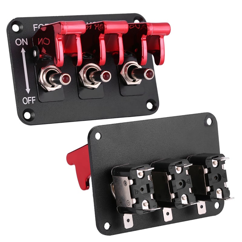 12V Toggle Switch Panel: Pre-Drilled Mounting Panel - Instant Full Car Power Cutoff Racing Car Switch Panel for Professional Racing Cars RVs And Automotive Electrical Devices - Image 4
