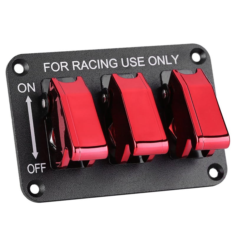 12V Toggle Switch Panel: Pre-Drilled Mounting Panel - Instant Full Car Power Cutoff Racing Car Switch Panel for Professional Racing Cars RVs And Automotive Electrical Devices - Image 5