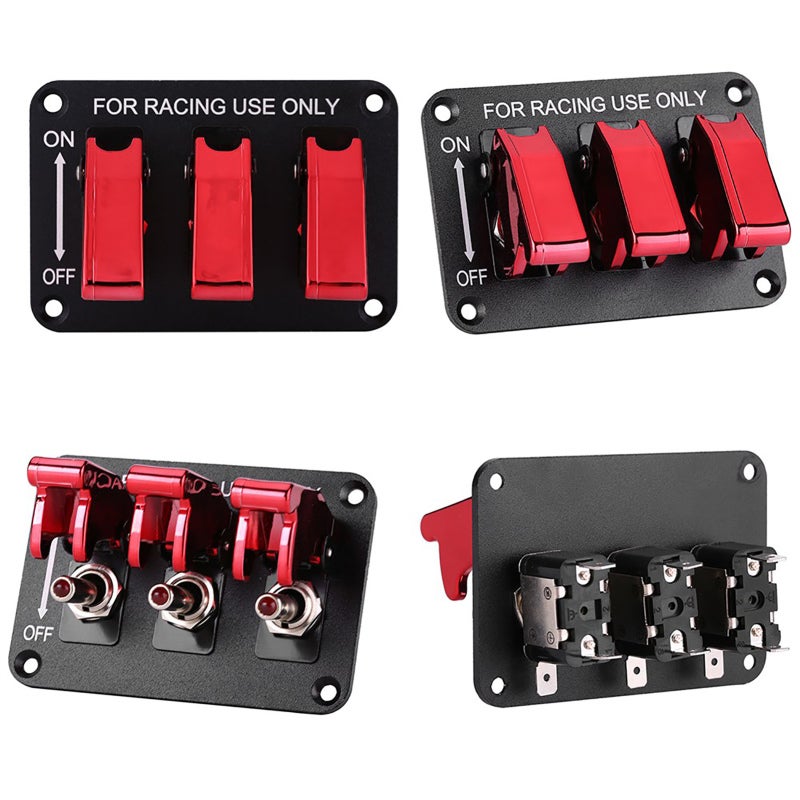 12V Toggle Switch Panel: Pre-Drilled Mounting Panel - Instant Full Car Power Cutoff Racing Car Switch Panel for Professional Racing Cars RVs And Automotive Electrical Devices - Image 3