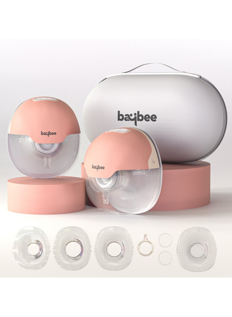بيبي مضخة ثدي كهربائية مزدوجة قابلة للارتداء للأمهات | مضخة ثدي كهربائية أوتوماتيكية بثلاثة أوضاع و15 مستوى شفط | جهاز ضخّ حر اليدين بشاشة LED | مضخة حليب ثدي محمولة للأمهات مع وضع التدليك - Image 1