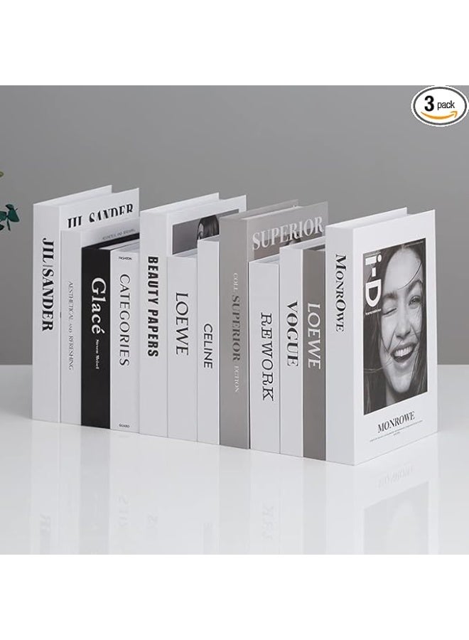 Arabest Modern Decorative Faux Books, Bundle of 3, Small Size, Multi Color, Flip Top Closure, Perfect for Home & Office Decor - Image 1