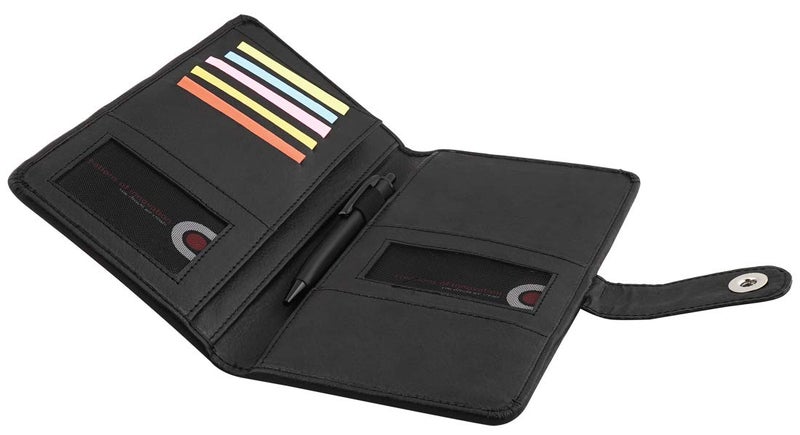 COI Multiple Black Passport Organizer/Elegant Faux Leather Travel Wallet Card Document Holder New Year 2026, Pocket Journal, Desk Table Stationery Gift for Mom and Dad - Image 4