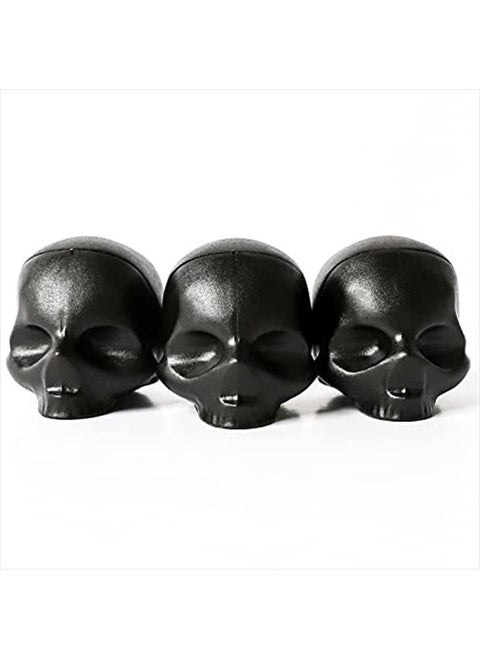 Rebels Refinery 3-Piece Skull-Shaped Lip Balm Bundle - Black - Mint, Vanilla & Passion Fruit