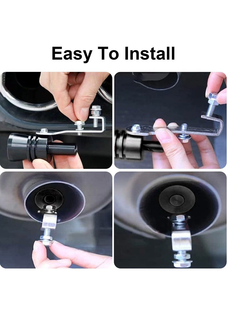 Generic Universal Aluminum Turbo Sound Whistle Exhaust Muffler Pipe BOV Blow-off Valve Simulator (2PCS, XL-Silver)  - Image 5