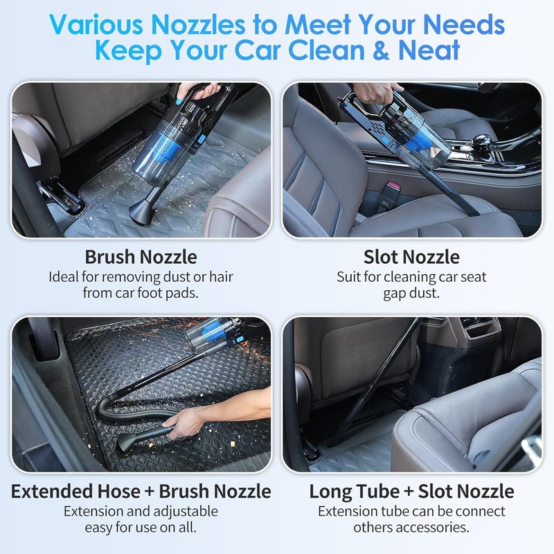 NIKCOSMK 17pcs Car Detailing Kit Interior Cleaner, Car Interior Cleaning Kit with Handheld Car Vacuum, Car Detailing Brushes, Windshield Cleaning Tool, Car Cleaning Supplies, Car Accessories for Men, Women - Image 3