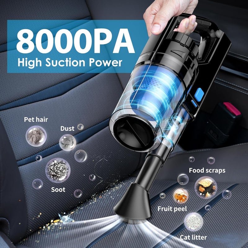 NIKCOSMK 17pcs Car Detailing Kit Interior Cleaner, Car Interior Cleaning Kit with Handheld Car Vacuum, Car Detailing Brushes, Windshield Cleaning Tool, Car Cleaning Supplies, Car Accessories for Men, Women - Image 2