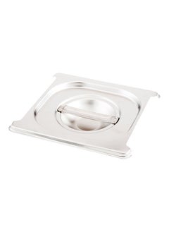 Restaurantware Restaurantware-LID ONLY: Met Lux 7 x 6.4 Inch Steam Table Pan Lid, 1 Hotel Pan Lid - Fits 1/6 Size Steam Table Pan, Table Pan Sold Separately, Stainless Steel Steam Pan Cover, Built-In Handle  - Image 2
