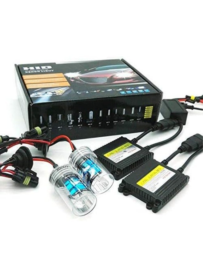 klarako 55W Car Light Source Xenon HID Headlights Ballast Bulb Kit DC Super Slim Xenon Conversion H1 H3 H4 H7 H8 H9 H10 H11 HB3 HB4 9005 9006 