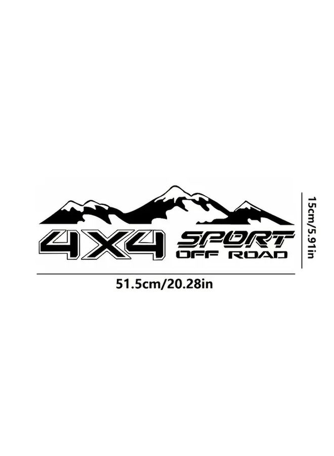 Red 4X4 Sport Mountain Vinyl Sticker for Pickups SUVs Glass Metal Surfaces Durable Easy Apply Decal - Image 2