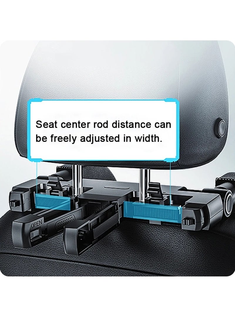 AROAQ Car Seat Headrest Pillow, Travel Rest Sleeping Headrest Support, Adjustable Angle Car Headrest Pillow With Hook, Comfortable Car Seat U Shaped Headrest Support For Kids Adults, (1pc, Leather Black) - Image 4