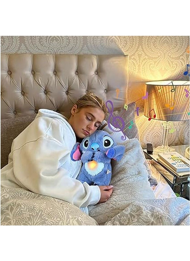 Stitch Cute Cartoon Anxiety Relief Plush Toys, New Breath Cartoon Plush Toys 2024, Blue Aliens Breathing Rhythm, Otter Sleep Companion Adult Sleep  - Image 3