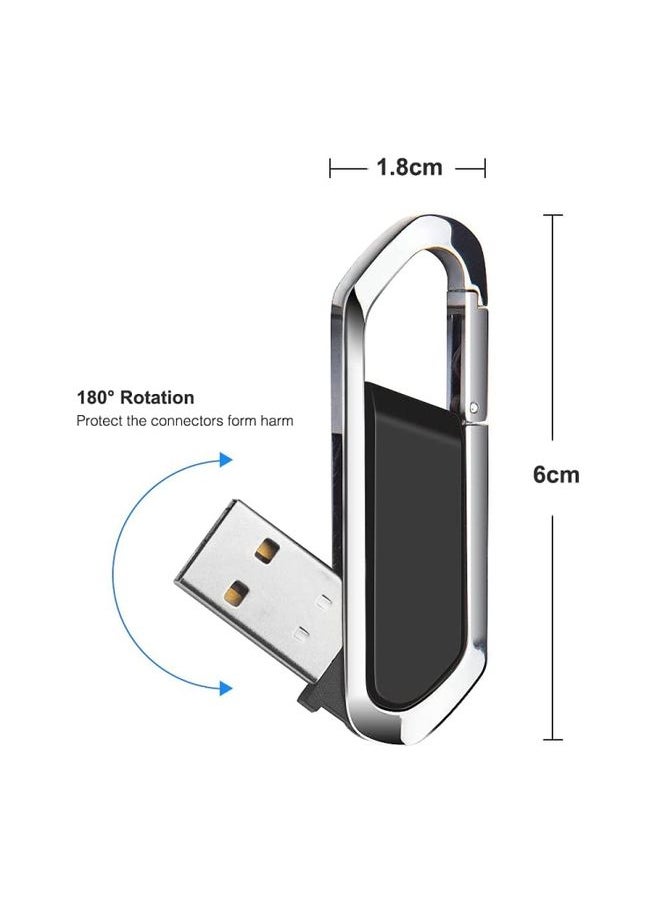 BURAQ 4GB Metallic Keychains Style USB 2.0 Flash Disk (Black)(Black)  - Image 2