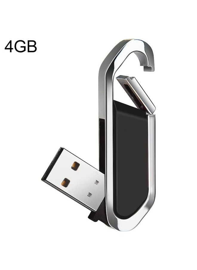 BURAQ 4GB Metallic Keychains Style USB 2.0 Flash Disk (Black)(Black)  - Image 1