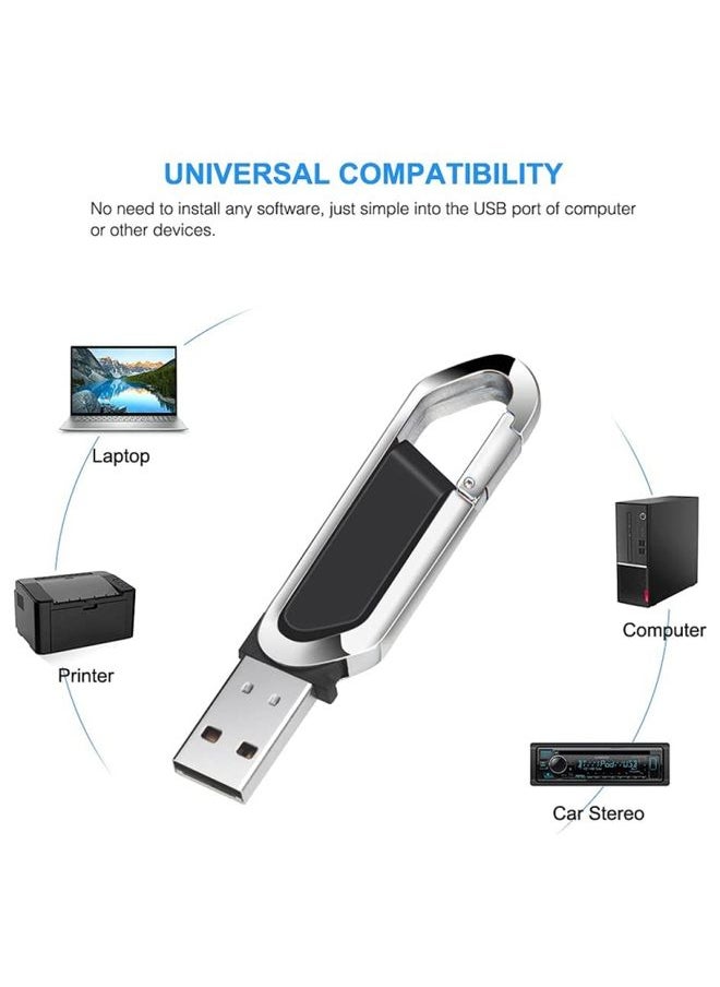 BURAQ 4GB Metallic Keychains Style USB 2.0 Flash Disk (Black)(Black)  - Image 3