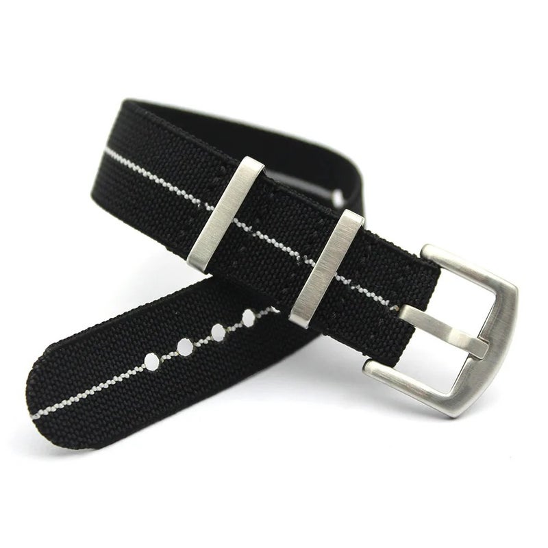 Bluejw Replacement 20mm 22mm Nylon Woven Watch Strap with Stainless Steel Buckle – Parachute Nylon Elastic Watchband to Replace the Watch Strap - Image 5