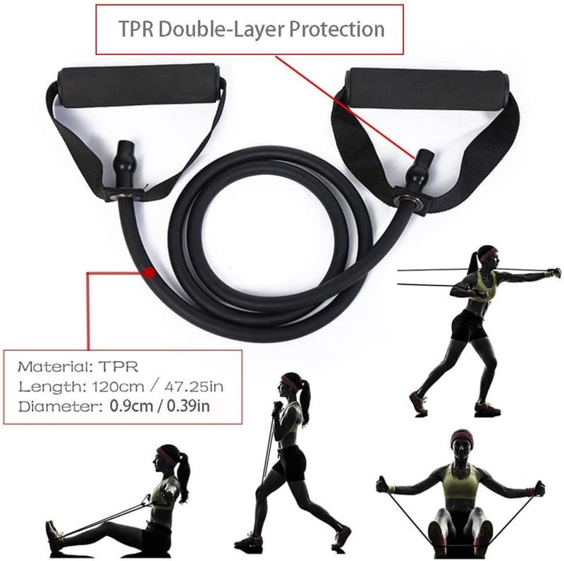 RHYNOFIT Resistance Tube for Full Body Workout - Boost Strength and Flexibility with High-Performance Exercise Tubes, Ideal for Home Fitness - Image 2