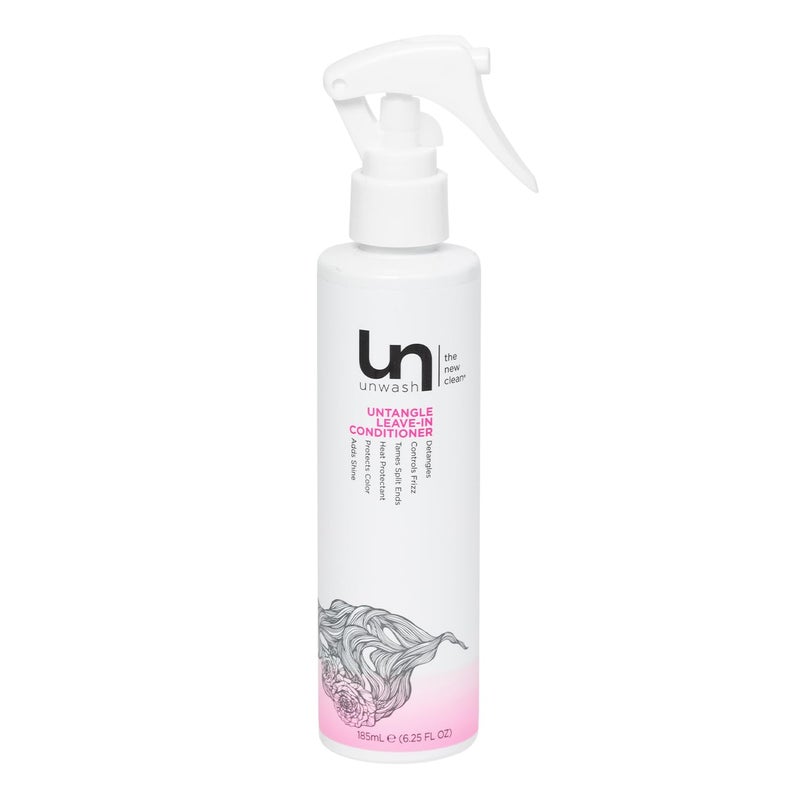 Unwash Untangle Leave-In Conditioner - Gentle Formula, Detangles, Controls Frizz, Enhances Shine, Protects Against Heat, Vegan, Cruelty Free, Sulfate & Paraben-Free, 6.25 fl oz - Image 1