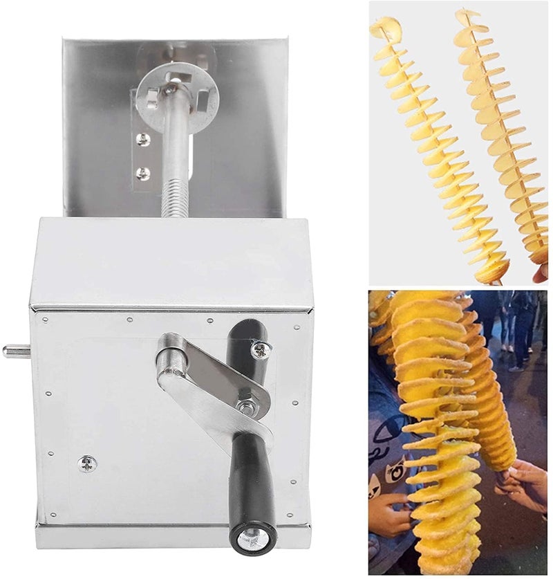 DARKFISH Potato Slicer Stainless Steel Potato Cutter Manual Spiral French Fries Tornado Potato Slicer Vegetables Cutting Machine Kitchen Accessories Cooking Tools  - Image 5