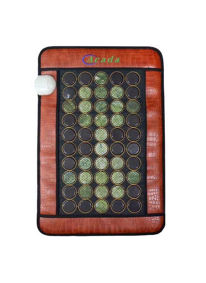 Acada Jade Infrared Heating Pads For Back Bio Mats Far Infrared Heating Pads With Natural Jade And Tourmaline Negative Ion Mat Deep Warms Your Whole Back Shoulders And Neck 23.7" X 15.8"
