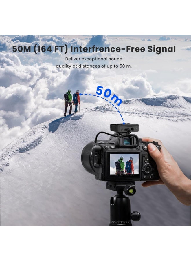 TNW N11 Wireless Lavalier Dual Microphone with Charging Box, Lapel Mic with One-click Noise Reduction, 50M, Compact Mic System for iPhone/ Android, Vlog, Podcast, Streaming, Video Recording, Interview - Image 5